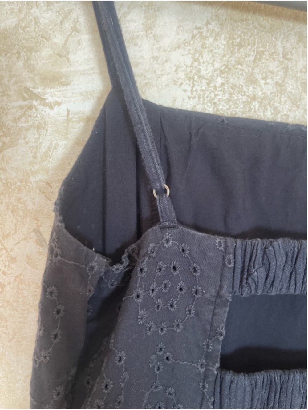 Free People Salvador Midi Dress Sz M Black Cream Embroidered Corset Back Detail - Picture 6 of 16